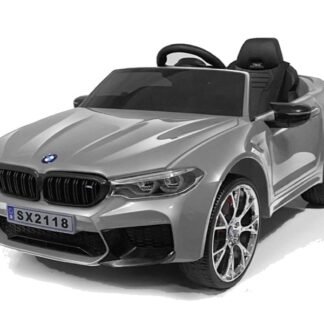 VENTA COCHE NIÑOS BMW M5, 12V, asiento cuero, RUEDAS goma, MANDO RC INDA421-AC-SX2118S